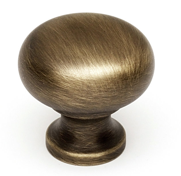 Mushroom Knob, Antique English Matte, 0.75" H x 0.75" W x 0.44" D