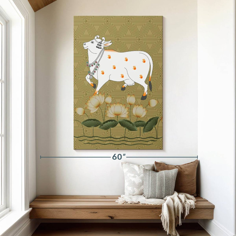 Brampt Framed Cow, 51" H x 34" W