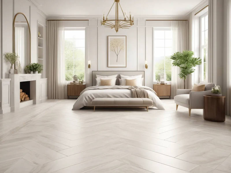 Arched LED Metal Floor Mirror