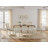 Deral 8 - Person Farmhouse Rectangular Solid Wood Dining Set,Brown/White-907530382-907530381