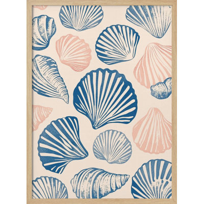 "Seashell", art mural texturé encadré
