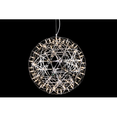Mercuri 92-Light Chrome Globe Dimmable LED Chandelier