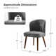 Palmdale Mid-Century Modern Upholstered Dining Chair with Solid Wood Leg