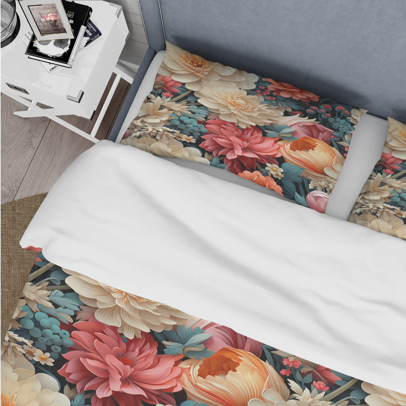 Ensemble de housse de couette Fantasy Foliage, Housse de couette simple + 1 taie décorative stan