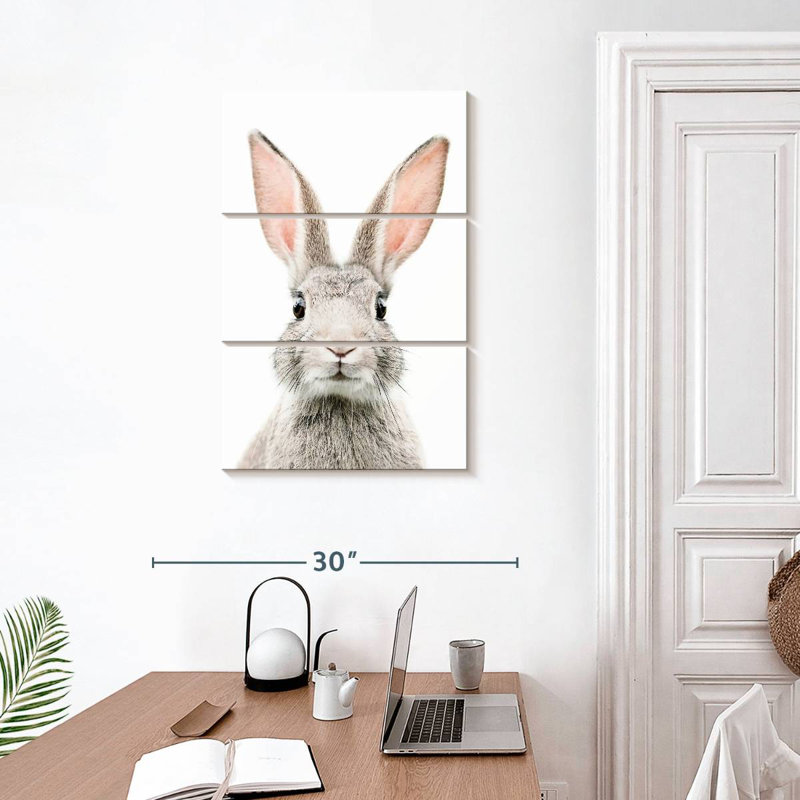 Visage de lapin Brampt, H 32 po x l 20 po