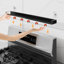 Support à épices, tablette supérieure pour cuisinière magnétique, support à épices au-dessus du poêle, réglable 15 à 30 po, noir mat
