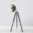 Kingswood  63" Industrial Metal Tripod Floor Lamp with Wide Dish Shade and Gold Interior, Modern Home Lighting-858280462