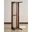 Banc minimaliste moderne en noyer et cuir pour salon et chambre