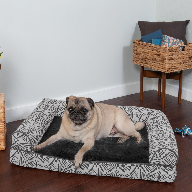 Kilim Dog Bed, Blue & White