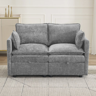 Canapé modulaire avec rangement 55,4 po