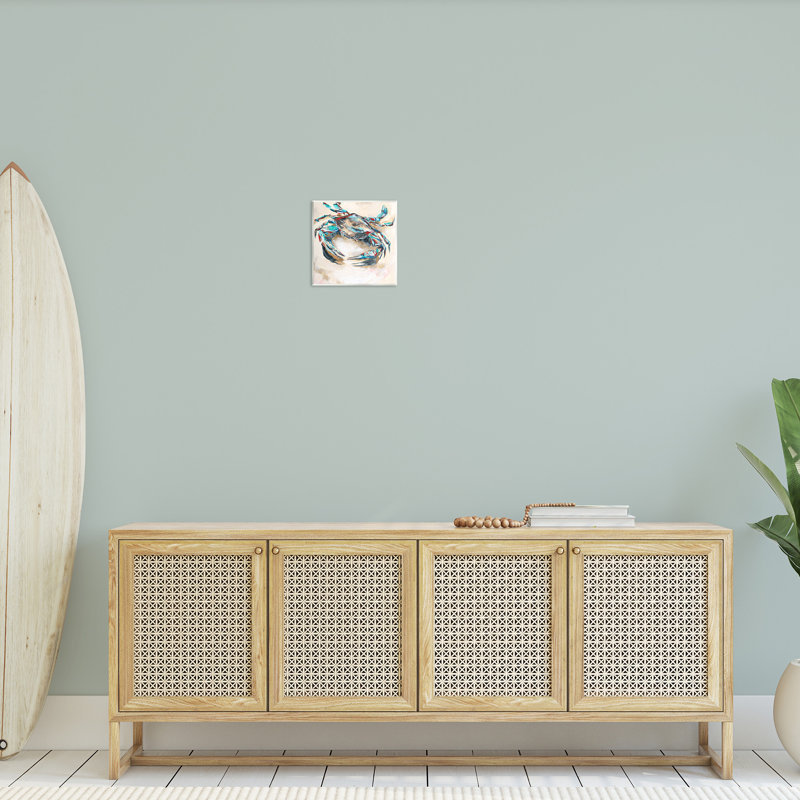 Art mural abstrait abstrait crabe nautique par Melissa Wang