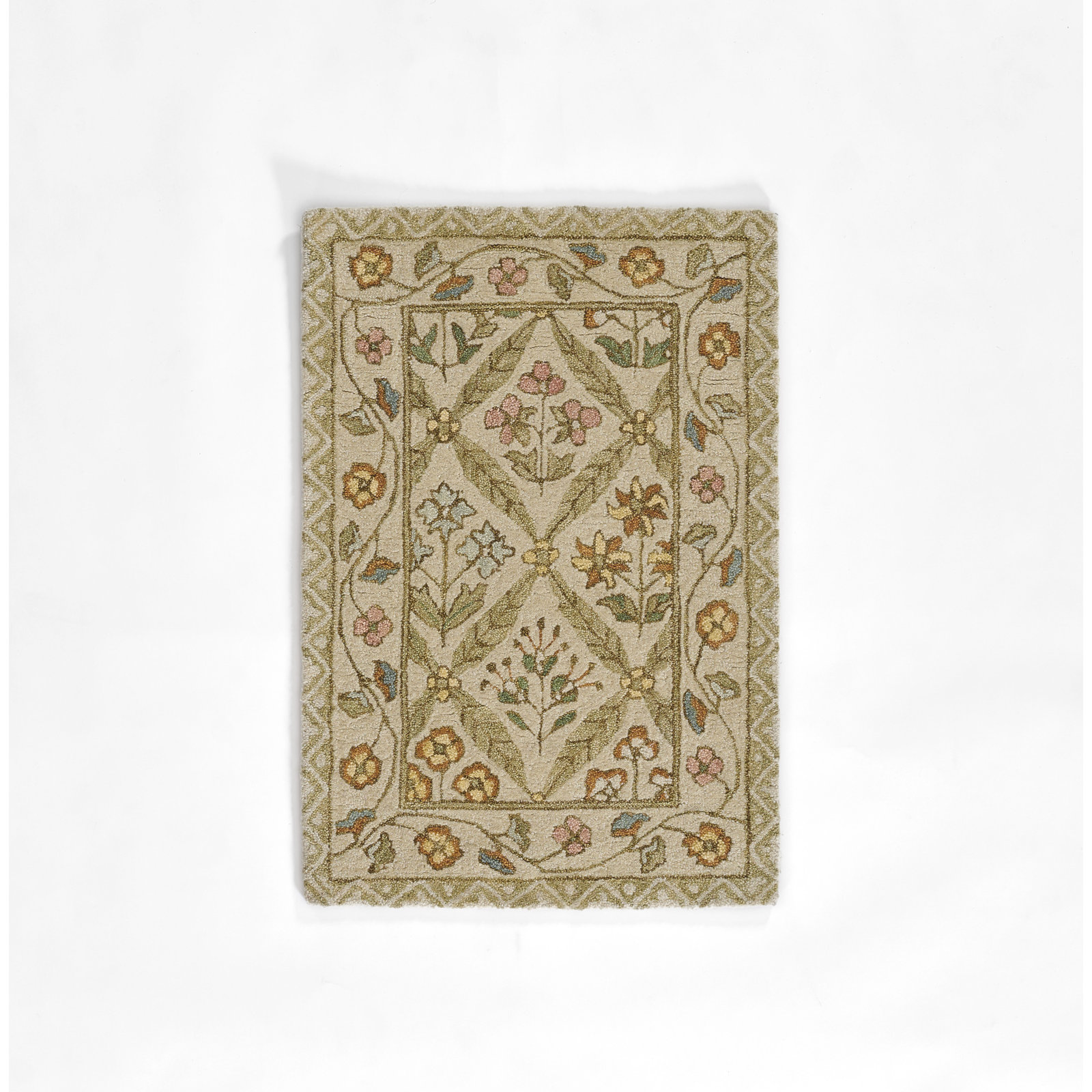 Alice Handmade Wool Rug, Rectangle 2' x 3'