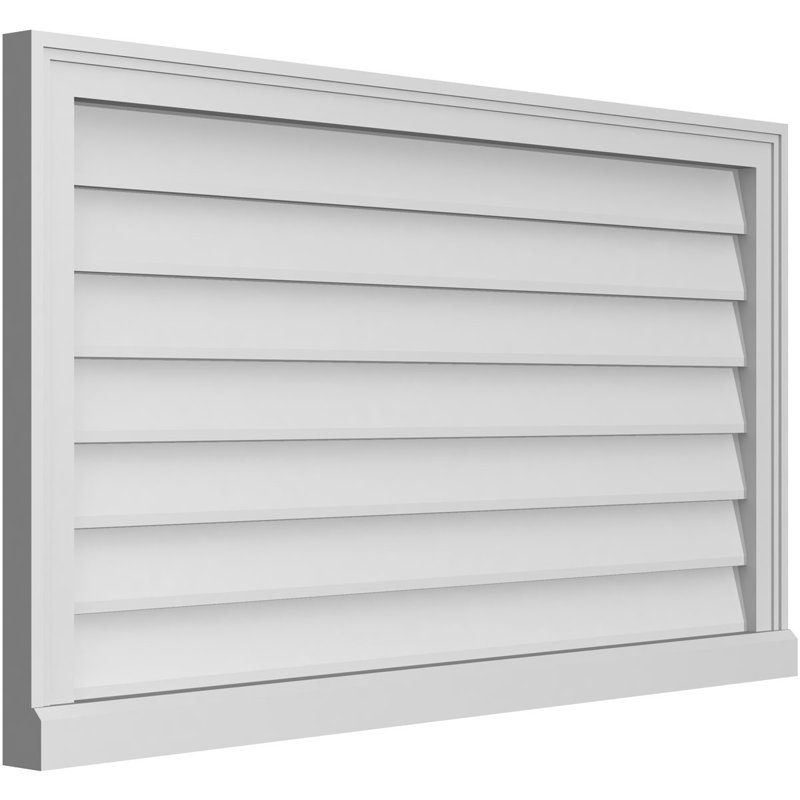 Cadre de seuil Brickmould, brun clair apprêté, H 24 po x l 42 po x P 2 po