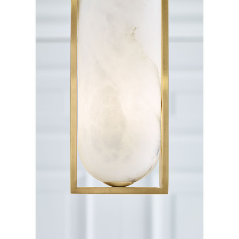 Kelly Wearstler Melange Small Elongated Pendant, Antique-Burnished Brass