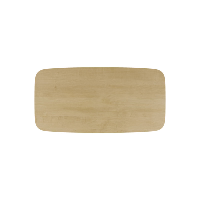 Table de salle à manger en bois massif Couey, H 29 po x L 72 po x l 36 po, Naturel