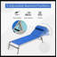 Ensemble de chaises longues pour patio, ensemble de 3 chaises longues de piscine à dossier réglable en aluminium de qualité supérieure avec tissu Textilene, fauteuils inclinables confortables pour bronzer avec repose-tête doux (bleu, 2 chaises longues + 1 table)-123985582