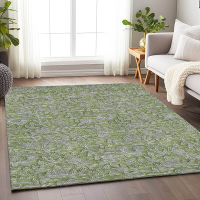 Premium Machine Washable Prisco Olive Rug