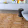 Cowhide Geometric Area Rug in Cognac