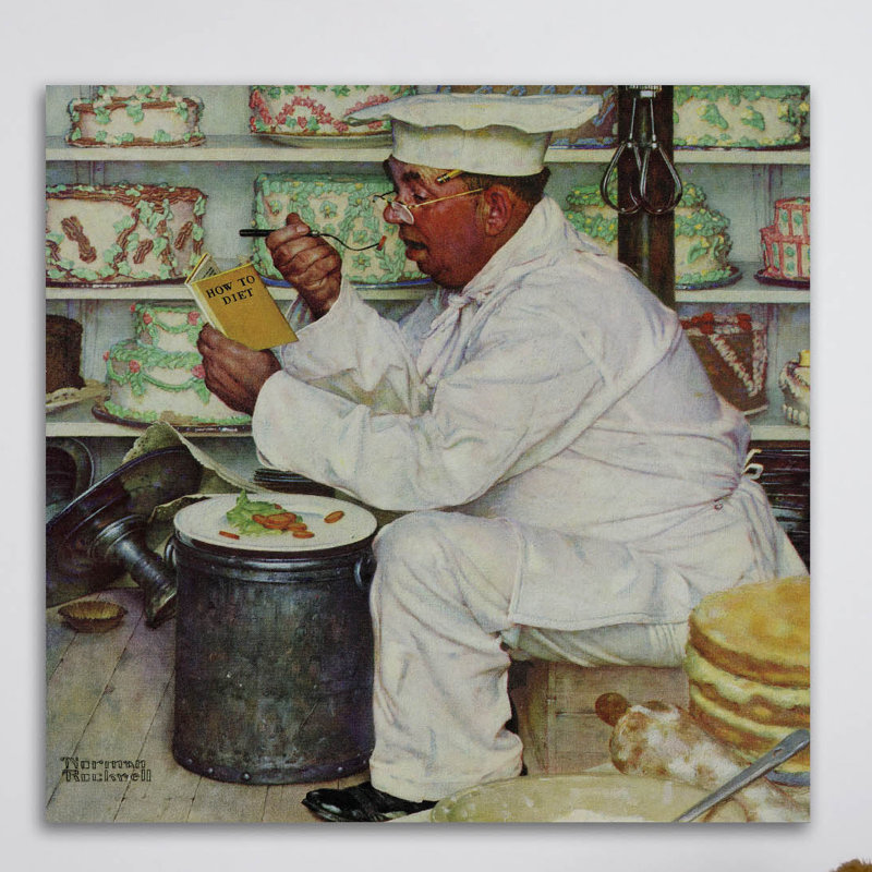 « how to ration » par norman rockwell, reproduction d’art sur toile tendue, H 32 po x l 32 po