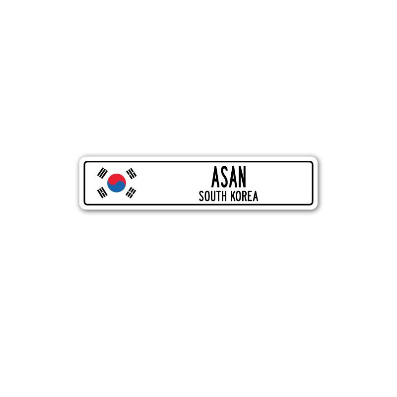 Plaque de rue en aluminium Brokaw Asan, H 6 po x l 24 po x P 1 po
