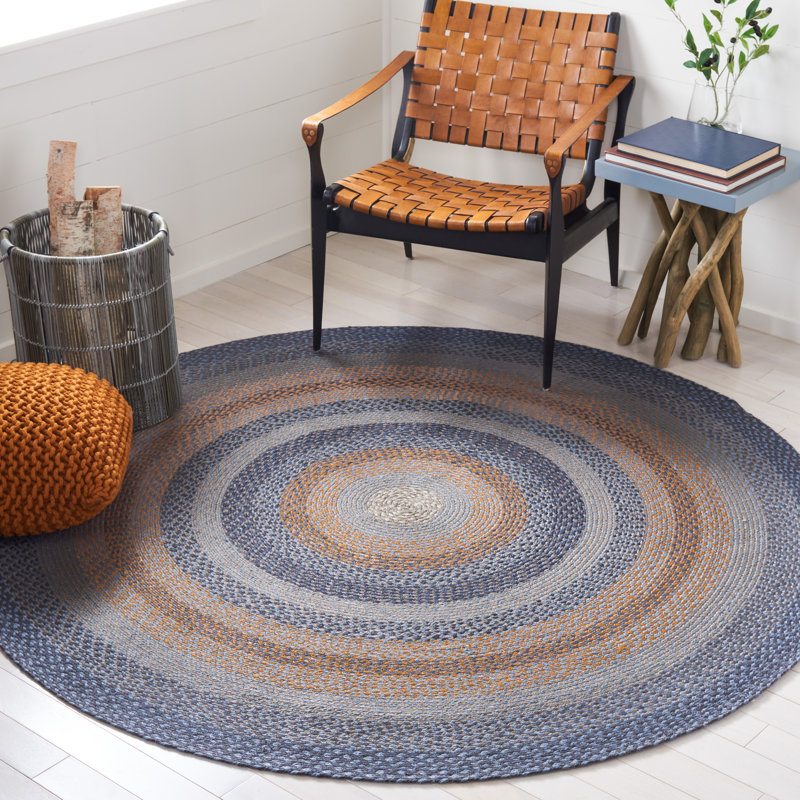 Jeaneen Flat Weave Jute Rug, Round 6'