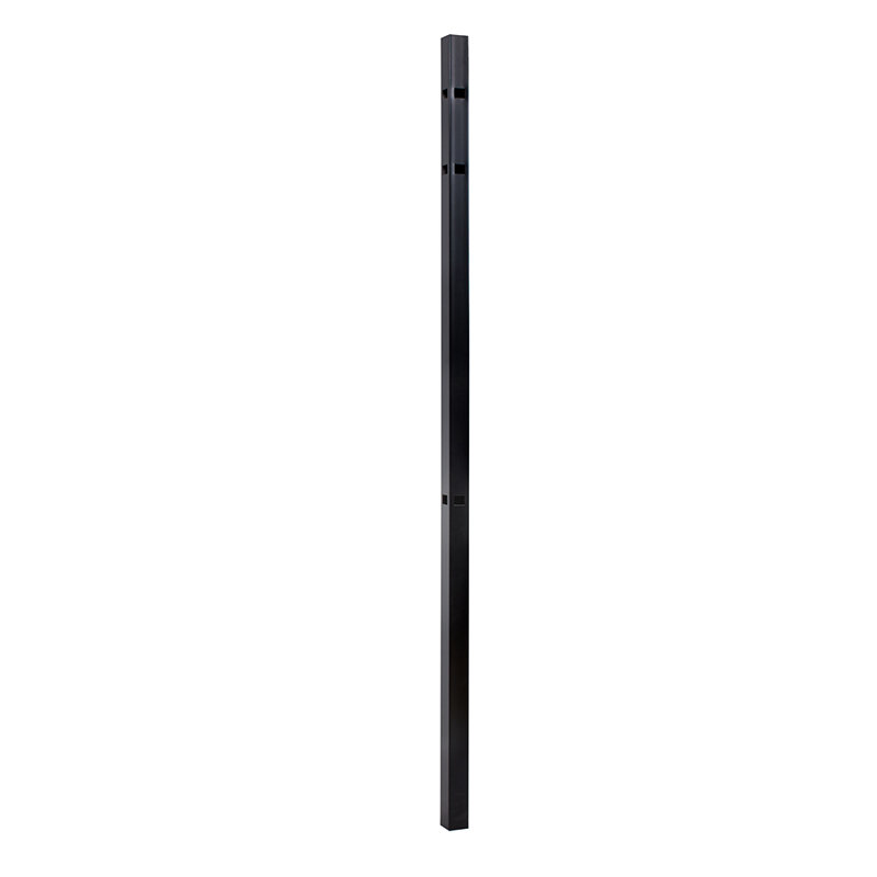 Athens 6-ft Gloss Black Aluminum Privacy Corner Fence Post