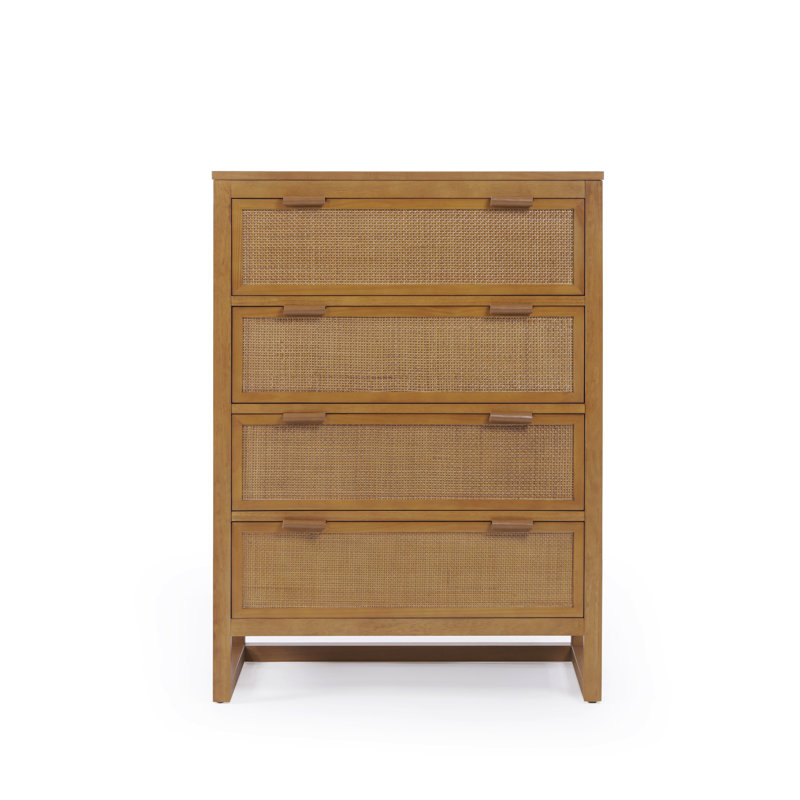 Teamson Home Hatteras 4-drawer Dresser, Walnut, Brown