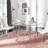 Turner Round Glass Top Metal Base Dining Table