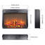 Foyer électrique encastrable 23 po - effet de flamme et bûche, chaleur 1400W, dispositif de protection contre la surchauffe, 11 options de température, flamme réaliste de bûche de 23 pieds carrés, réglages,