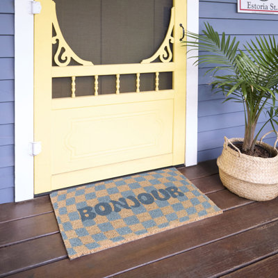 Paillasson Bonjour Checkerboard