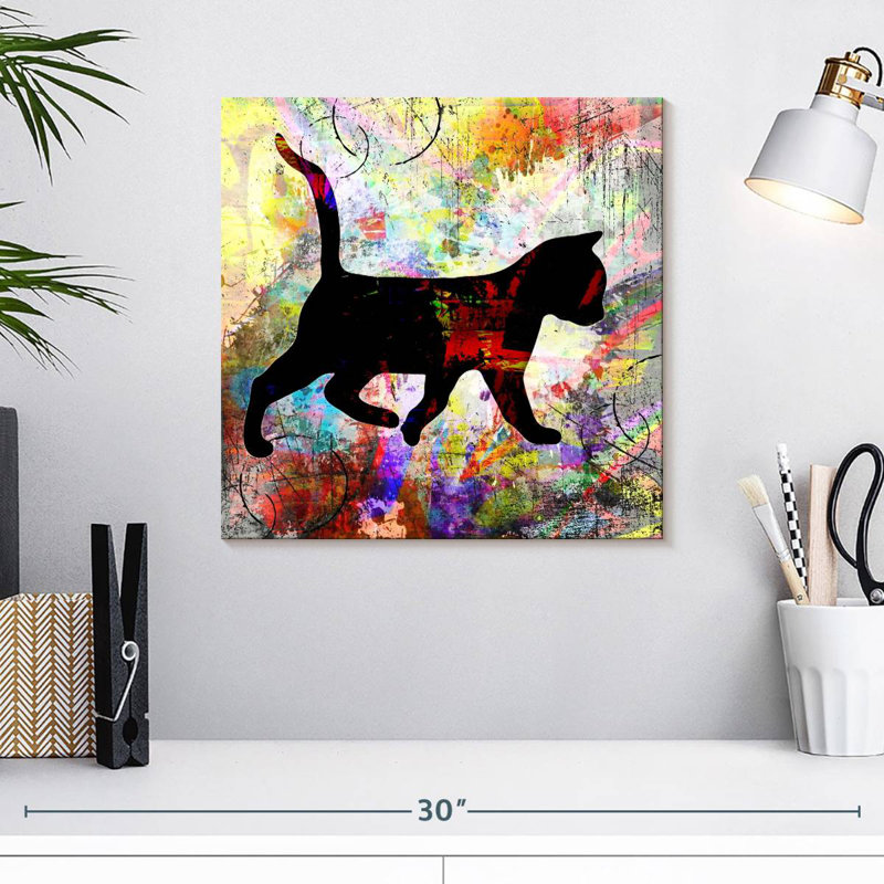 Playful KItty II, H 16 po x l 16 po