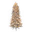 Sapin de Noël artificiel à flocage mince vert 9 pi avec 800 lumières claires / blanches Fraser