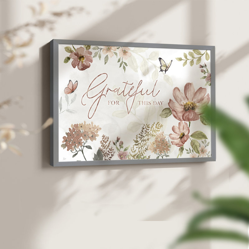 Summers Grateful - Impression encadrée - Restickable, H 22 po x l 28 po, Gris
