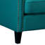 Fauteuil et repose-pieds bleu sarcelle Rodrige-994322203