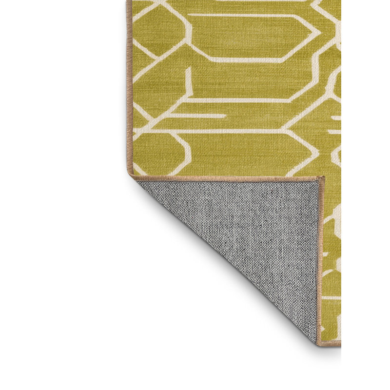 Tapis brun treillis lavable à la machine, Rectangulaire 2 pi x 3 pi