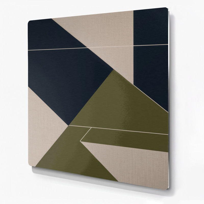 Hard Edge 98, art mural gris en métal