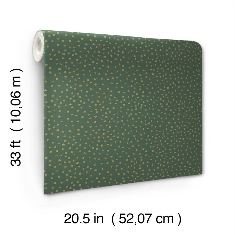Papier peint Cassie Petite Polka, Vert