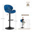 Swivel Upholstered Adjustable Height Counter Stool with Metal Frame-420180259