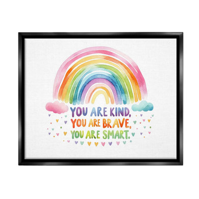 "Kind Brave Smart Rainbow" par Amanda Greenwood sur toile