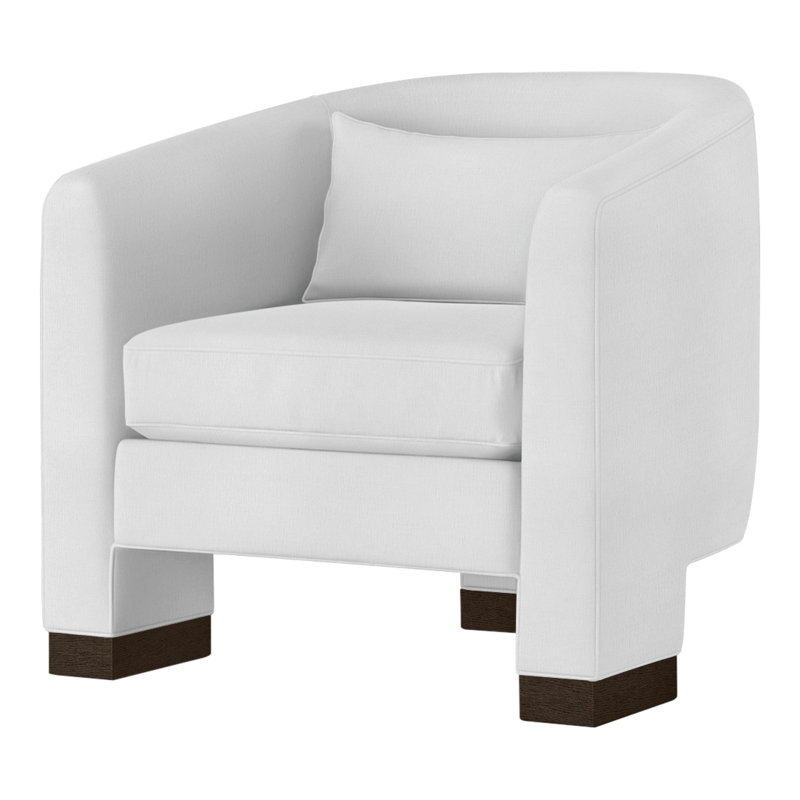 Admiral Barrel Chair, Expresso, Page Snow (Performance fabric) 1355-91
