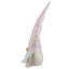 Figurine de gnome de Noël rose 16 po ivoire et argent