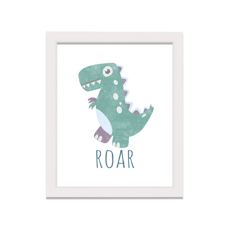 «Roar Simple Dino», art encadré, H 20 po x l 16 po x P 1 po