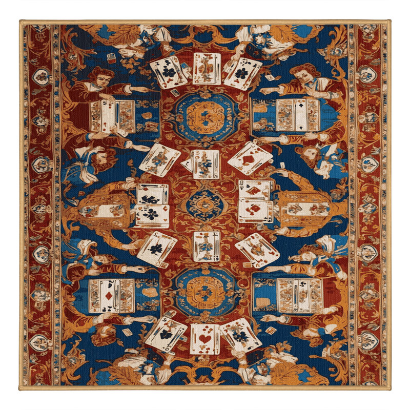 Tapis brun français lavable à la machine, Carré 6 pi