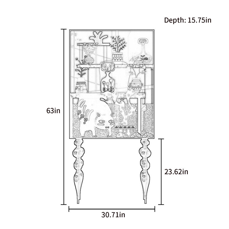 Armoire moderne à double porte minimaliste, Crème, crème