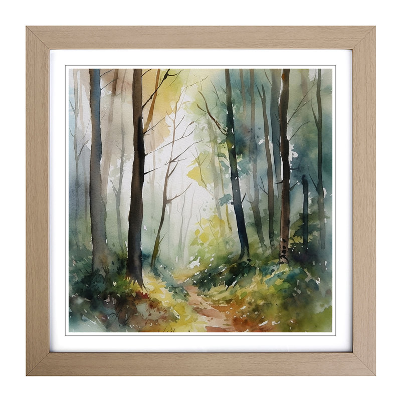 Single Picture Frame Print on Wood, Oak