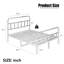 Structure de lit avec tête de lit et pied de lit Structure de lit plateforme en métal Toutes les lattes en métal supportent le rangement sous le lit Aucun sommier requis Assemblage facile