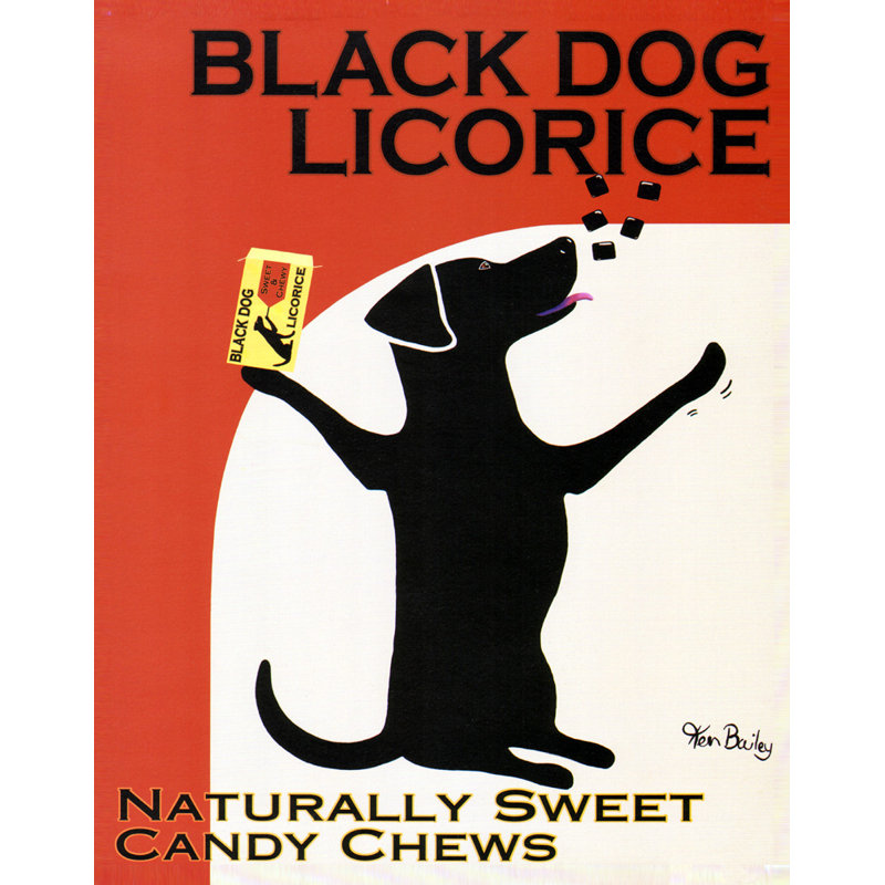 Réglisse de chien noir, H 18 po x l 14 po