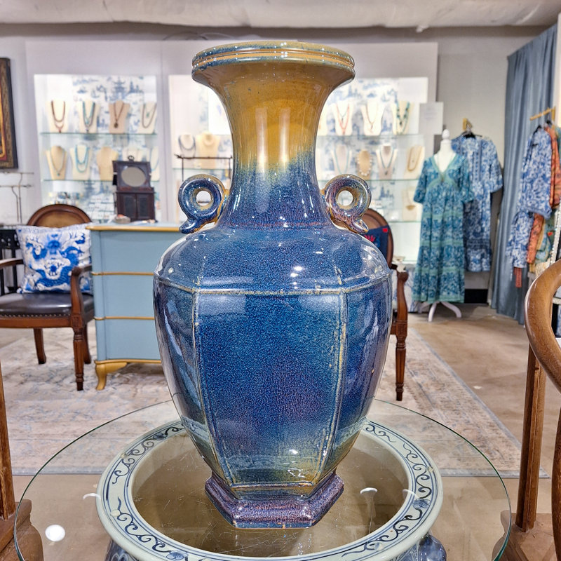 Porcelain Vase Run Glaze
