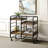 Black & Walnut Finish Serving Cart