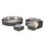 Ensemble de canapé d'extérieur 8 pièces, ensemble de conversation modulaire en forme de L en osier avec repose-pieds courbé et table en verre pour la piscine-2109768878